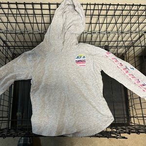 Girls long sleeve shirt with hood